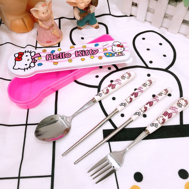 Bộ muỗng đũa nĩa HelloKitty