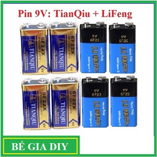 Pin 9v tianqiu, lifeng, pin vuông 9v 6f22