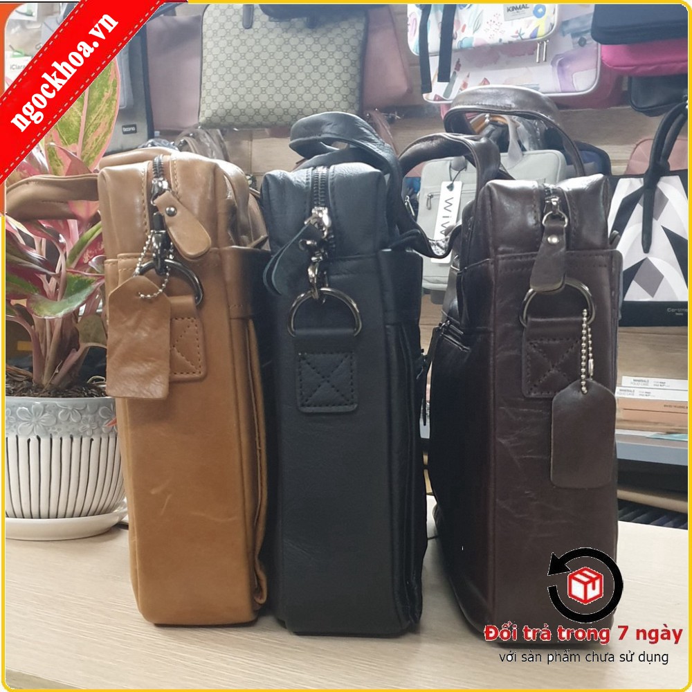 [ BH 12 Tháng] Túi Da Thật Đựng Máy 13.3 inch Đi Công Tác