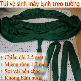 Áo vệ sinh máy lạnh-Túi vệ sinh máy lạnh treo tường loại tốt, đuôi dài 2,5m, miệng rộng 1.7m co giãn