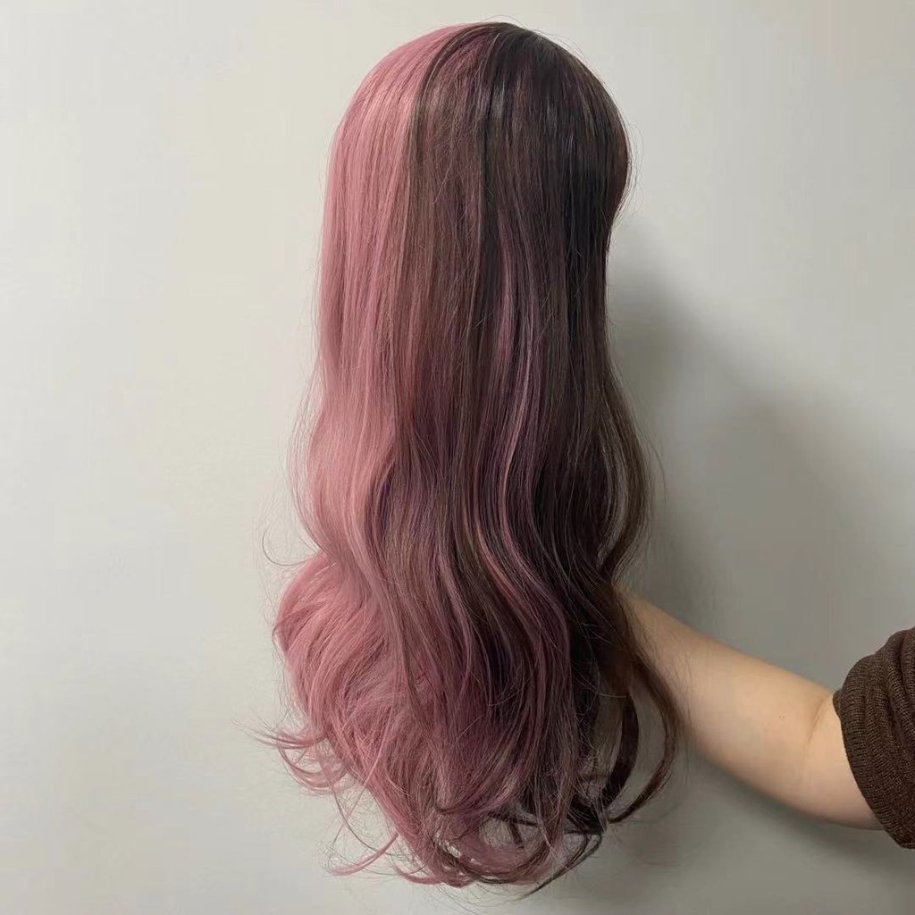 Bộ tóc giả xoăn dài 2 màu phong cách Lolita thời trang