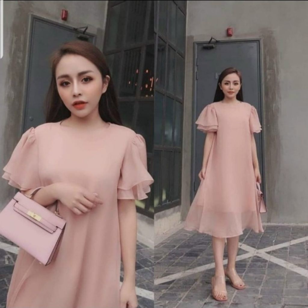 Đầm bầu xuông lụa tơ hai lớp MSP250 Mom and Baby