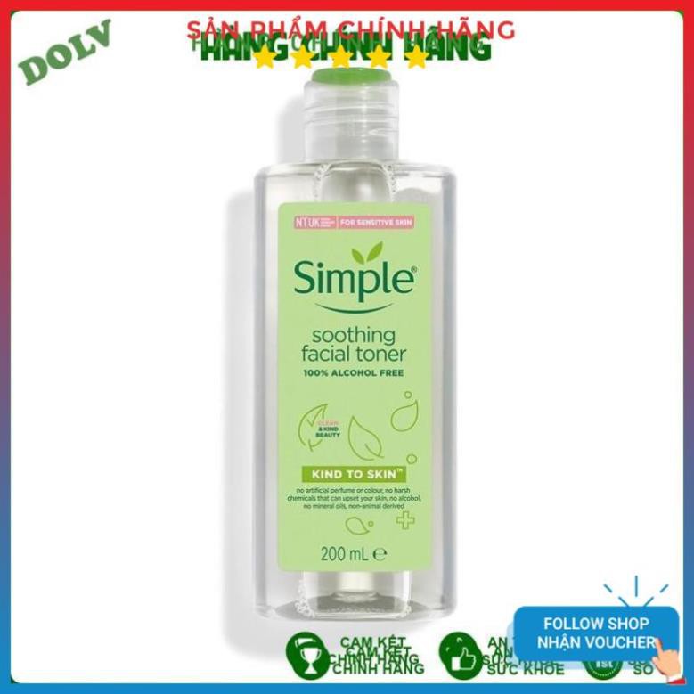 [Hàng Nhập Khẩu] Nước hoa hồng Simple Kind To Skin Soothing Facial Toner, Nước Hoa Hồng Cho Da Dầu