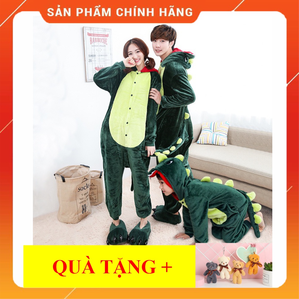 Bộ đồ thú khủng long ⭐ FREESHIP ⭐ Bộ khủng long xanh hồng đỏ Đủ size