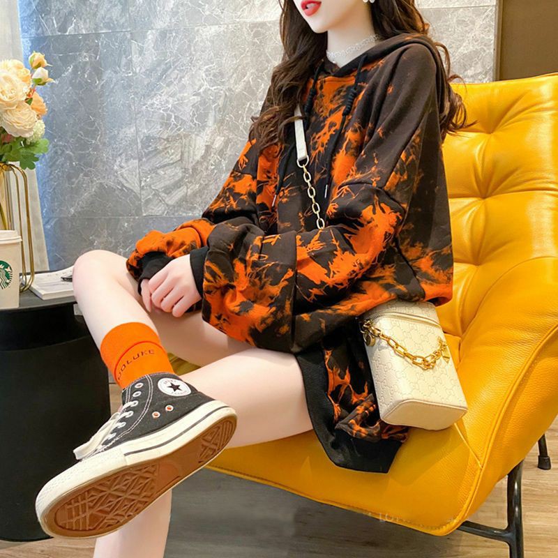 [Mã WARN30S hoàn 15% xu đơn 150k] (SẴN) Áo hoodie loang cam unisex ulzzang | BigBuy360 - bigbuy360.vn