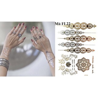 Hình Xăm Dán Ánh Kim - Metallic Tattoo - FL22