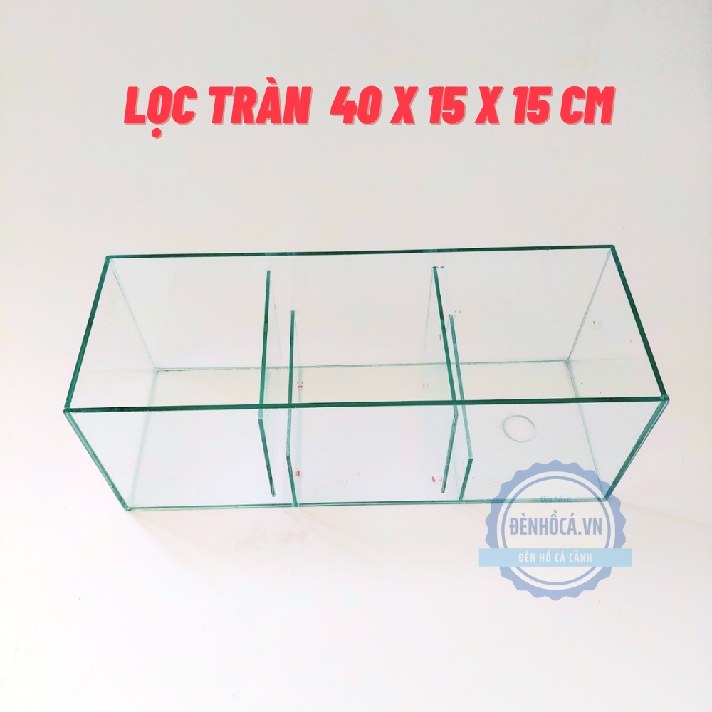 Lọc tràn bể cá bằng KÍNH 40cm cho hồ cá hồ thủy sinh