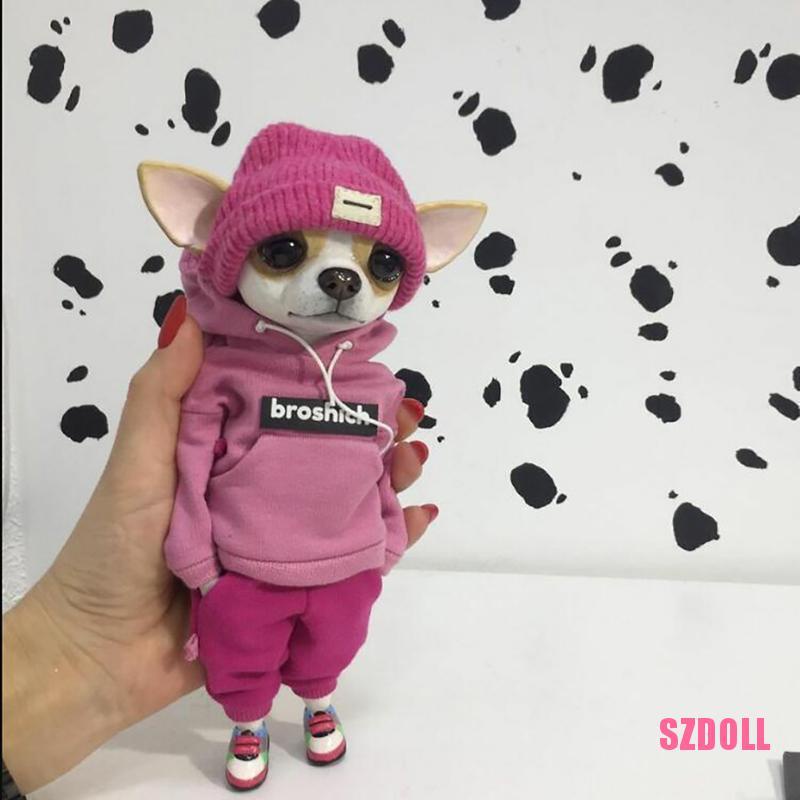 Đồ Chơi Mô Hình Chú Chó Chihuahua Bằng Nhựa Resin Dễ Thương