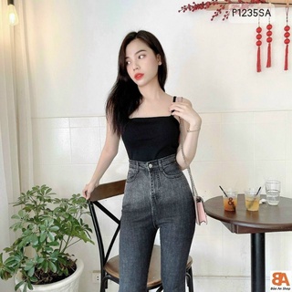 áo 2 dây bún trơn chất thun ôm body