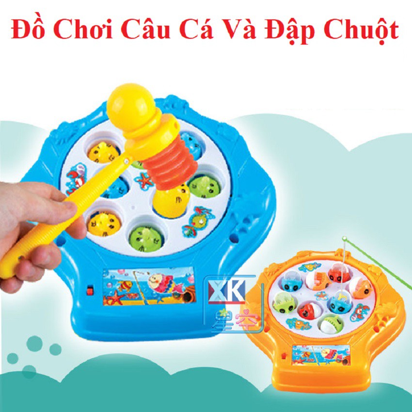 Đồ Chơi Câu Cá Đập Chuột KINPOW 2 in 1 Đa Năng Cho Bé Chơi Được Nhiều Trò