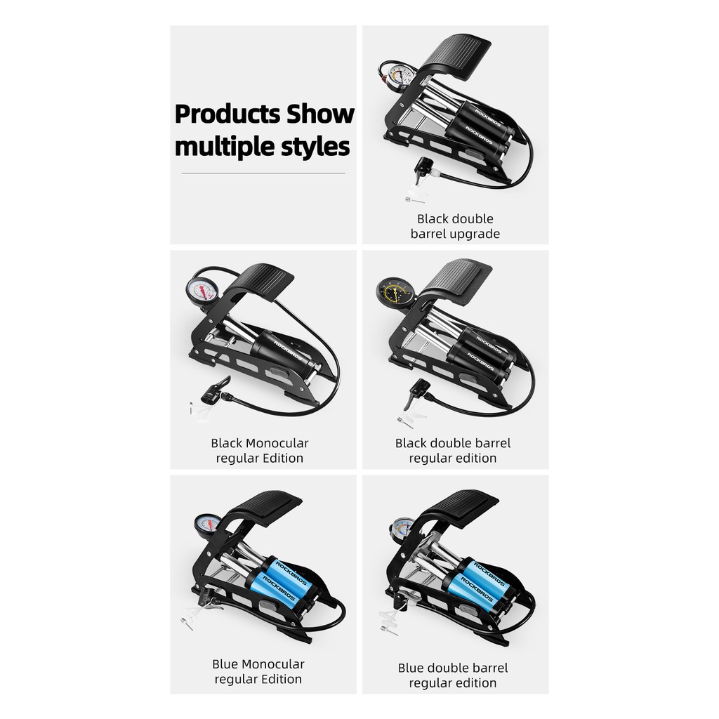 [Fulfilled by Shopee] Máy bơm xe đạp ROCKBROS áp suất cao tiện dụng