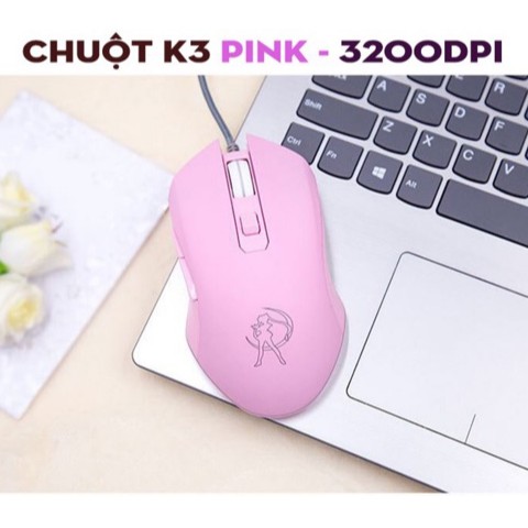 Chuột Gaming HM09 Pink LED RGB - Siêu Phẩm dành cho nữ game thủ