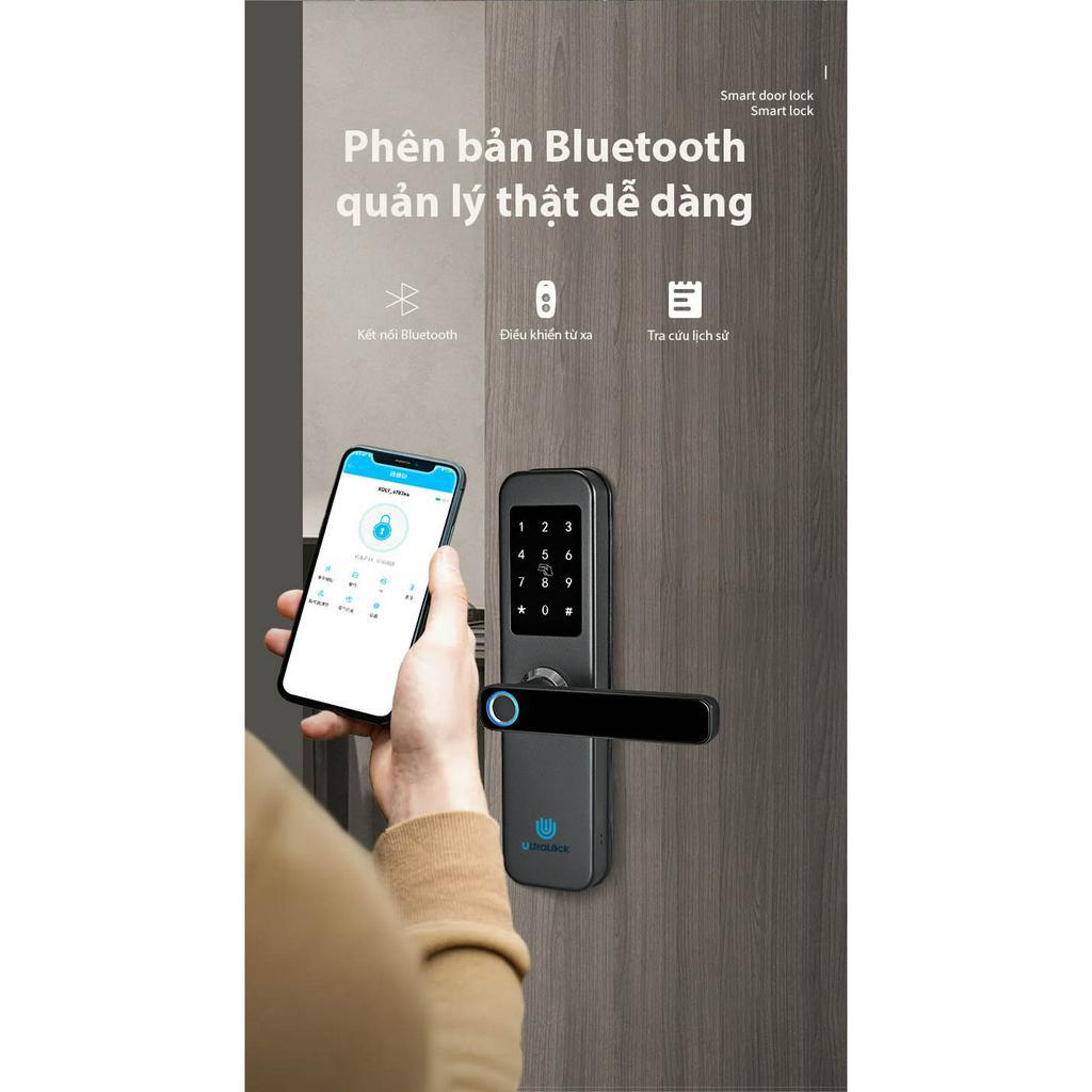 UL-2058 Khóa vân tay 5 chức năng dành cho cửa nhỏ, cửa thông thông phòng, khóa căn hộ