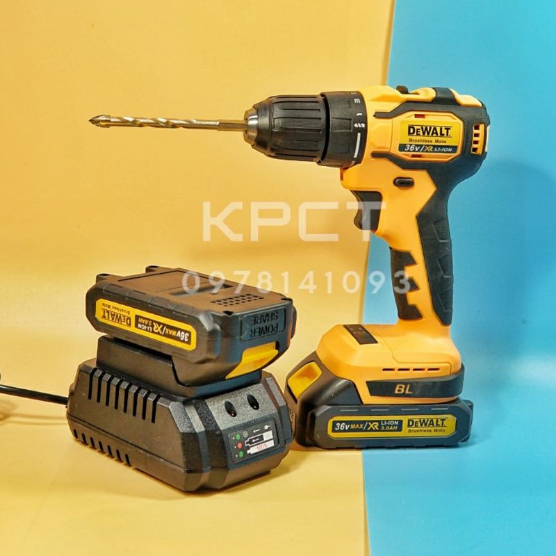 Máy khoan pin DeWalt 36v động cơ không chổi than vòng tua nhanh