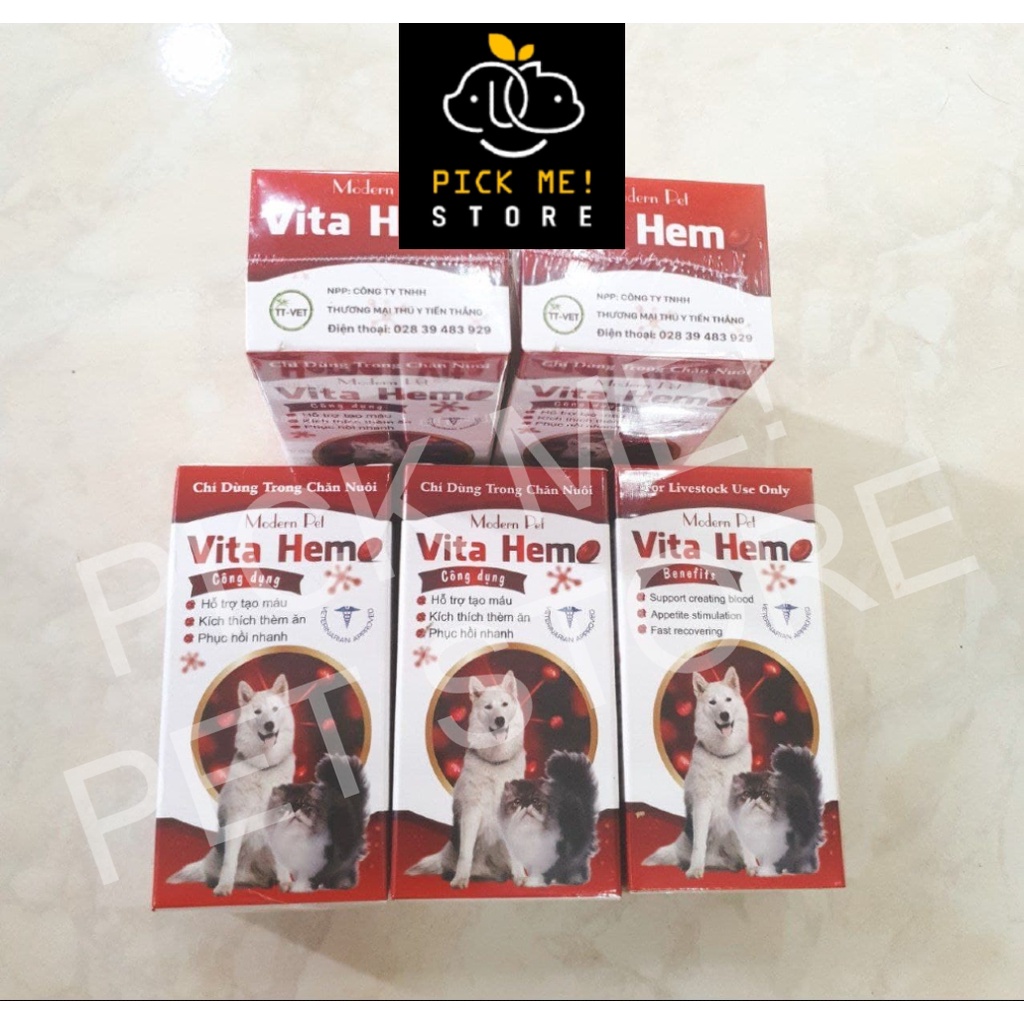 Vita Hem |Vita Hemo 100ml - Bổ máu, thèm ăn cho CHÓ MÈO