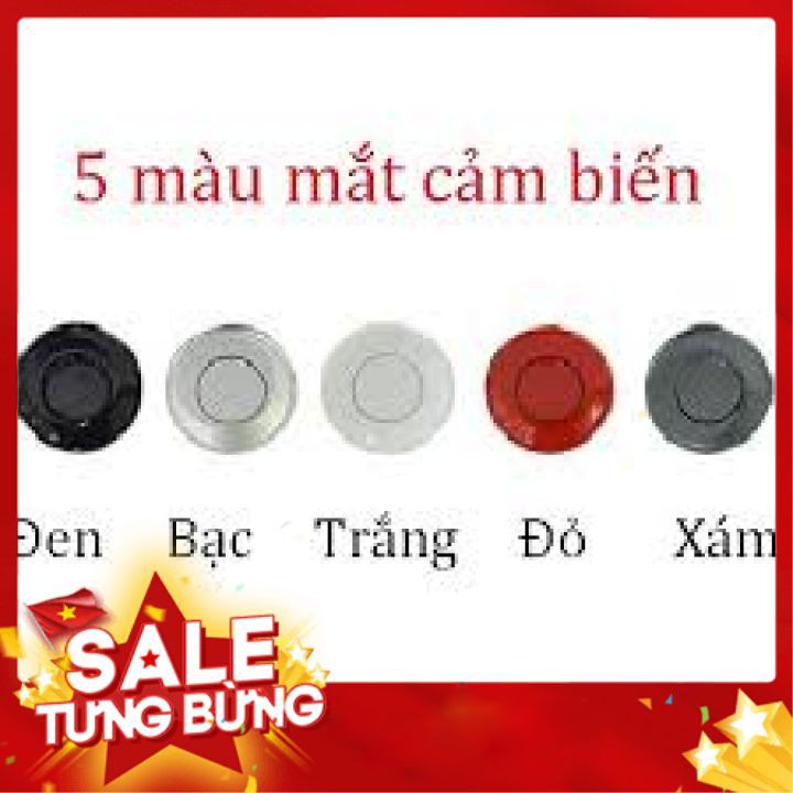 [Mã LIFEAU01 giảm 10% tới 50k đơn 150k] Cảm biến lùi 4 mắt cảnh báo va chạm ô tô 5 màu phụ kiện nội thất ô tô Poogroup