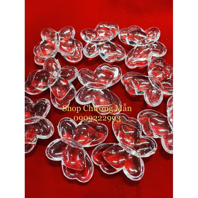 100G Hình Bướm Pha Lê Nhựa Trang Trí Rèm Cửa Giá Sỉ