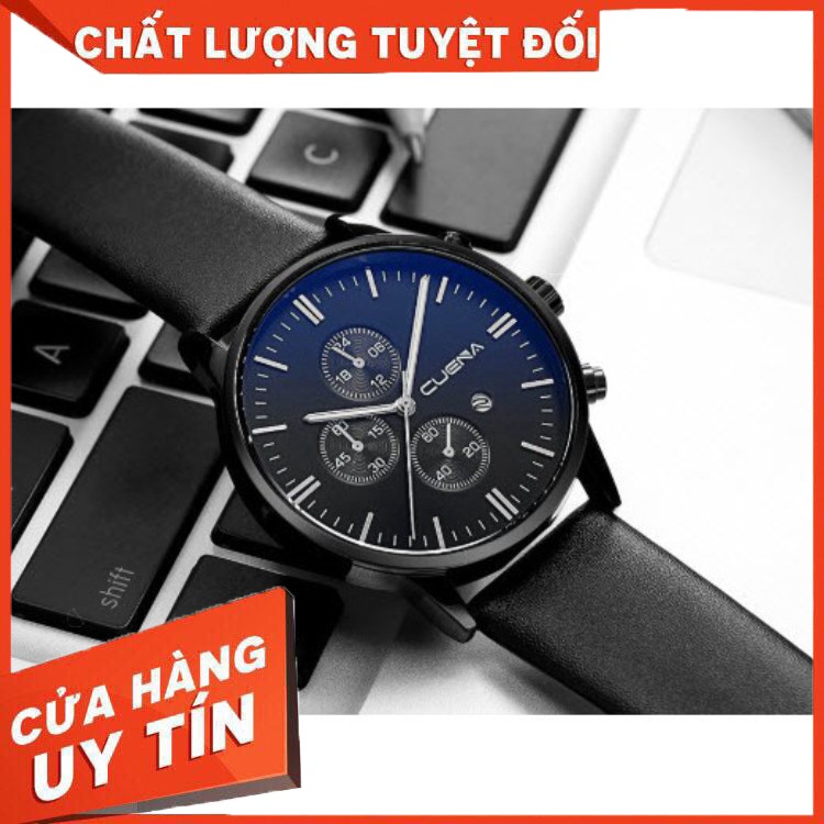 [RẺ] {*Cao Cấp-Rẻ*} Đồng Hồ Nam CUENA VÔ ĐỊCH GIÁ RẺ Dây Da Sang Trọng Đẳng Cấp