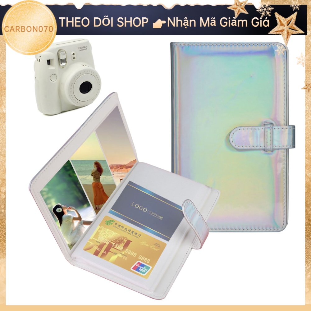 Album Ảnh 3 Inch Gồm 96 Ô Trong Suốt Tiện Dụng PU cho Polaroid mini8/9/7s/25/70/90