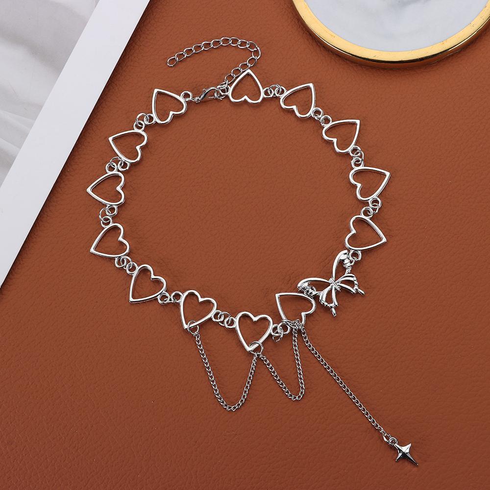 Vòng cổ Mặt Hình Trái Tim Xinh Xắn Cho Nam Nữ|Dây Xích Dài Bằng Thép Không Gỉ Chất Lượng Cao