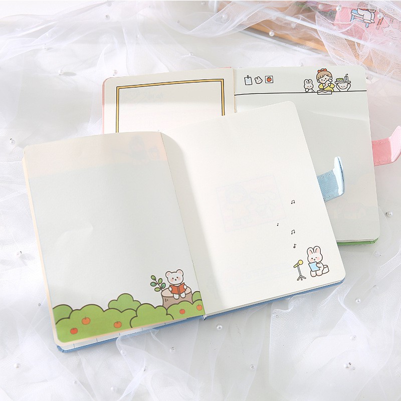 Sổ Tay Nhật Kí Planner A5 POP UP Cute Bìa Cứng Phong Cách Nhật Bản Có Khóa Nam Châm