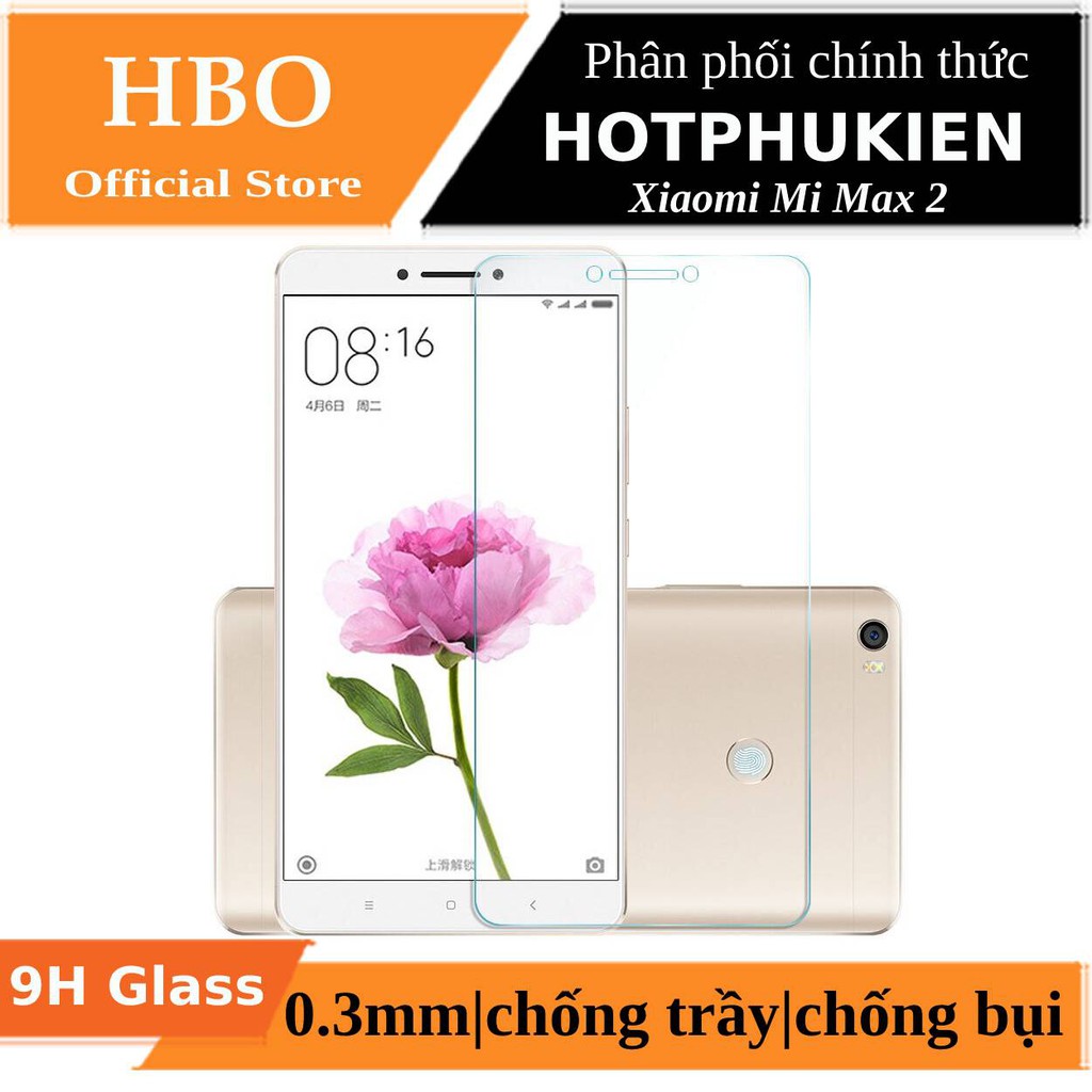 Miếng dán kính cường lực Xiaomi Mi Max 2 hiệu HBO (độ cứng 9H) - hàng chính hãng