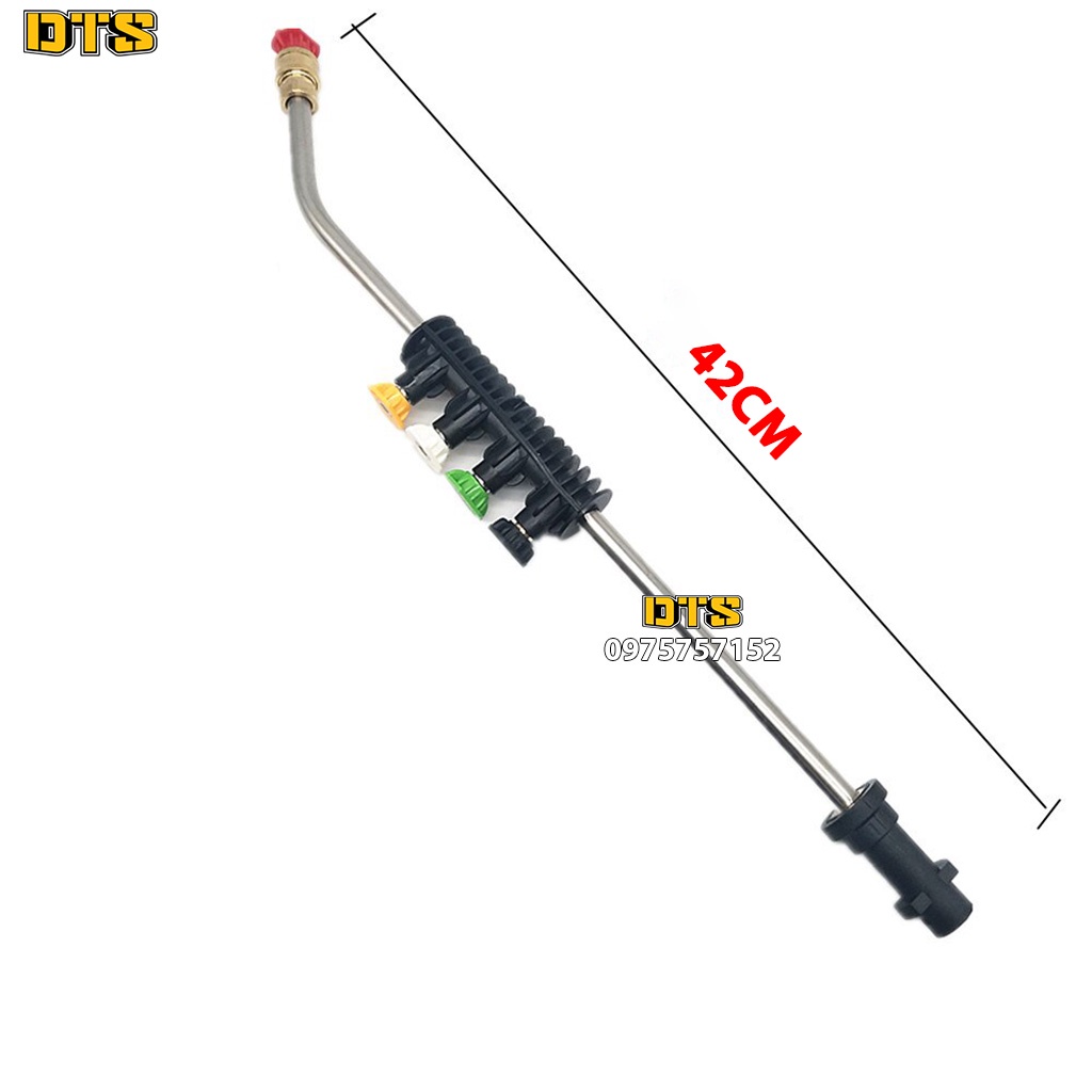 Ống nối uốn cong 30 độ nối nhanh béc phun cho máy rửa xe cao áp Karcher K2 - K7, xịt gầm xe, nóc xe ô tô chuyên nghiệp