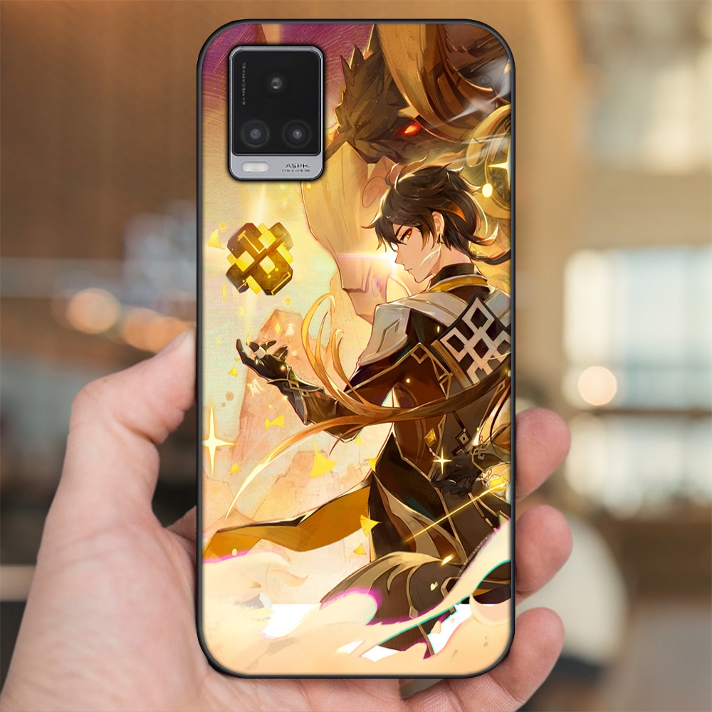 Ốp lưng Vivo V20 viền đen in hình Zhongli Genshin Impact