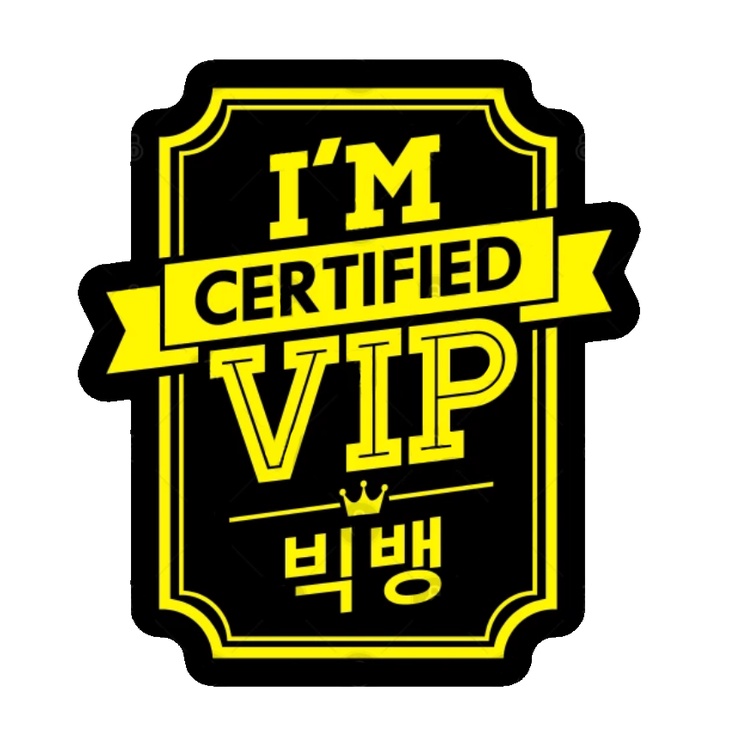 Hình dán sticker decal logo BIG BANG, VIP, hình dán nón bảo hiểm, hình dán laptop