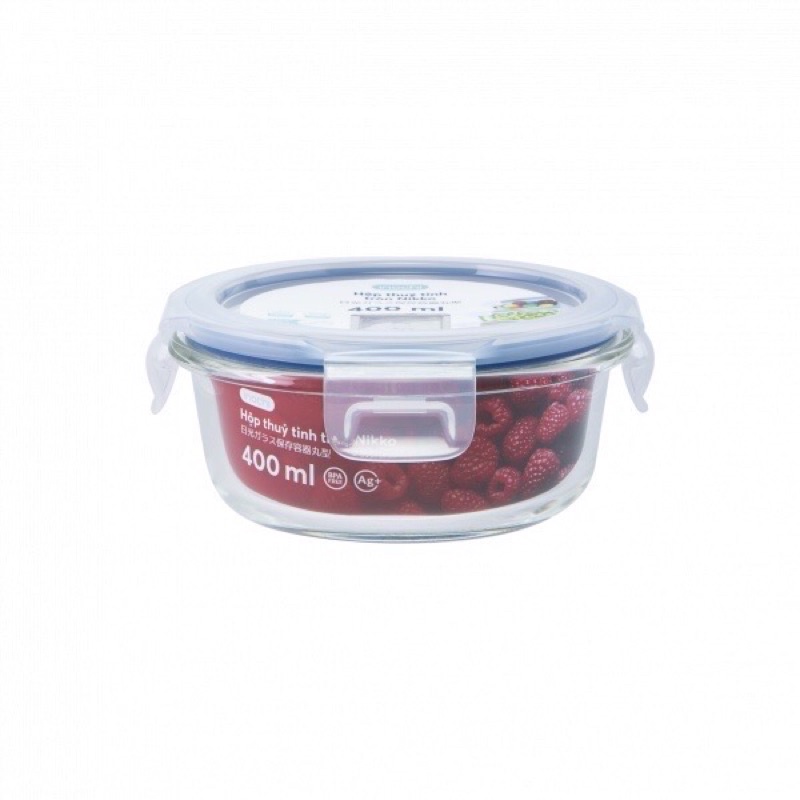 Hộp Thủy Tinh Tròn Nikko Inoch 400ml, 620ml, 950ml - Hàng Chính Hãng