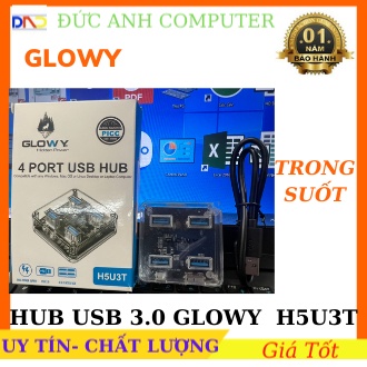 Hub - Bộ chia 4 cổng USB 3.0  - Glowy H5U3T - CHÍNH HÃNG bảo hành 12 tháng!