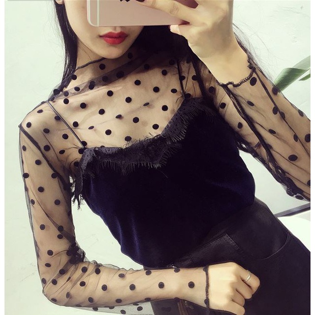 Áo lưới bi kèm áo lót, HÌNH THẬT CHỤP SÀN