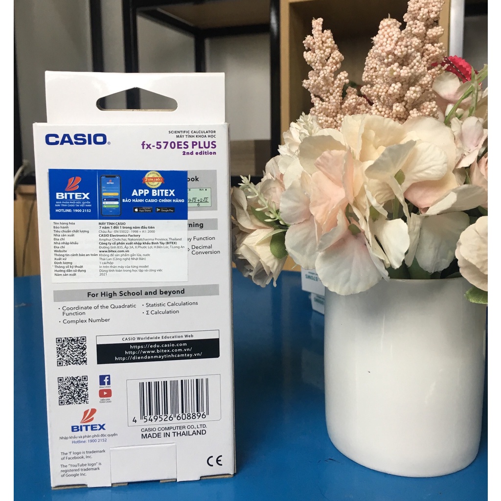 Máy Tính FX- 570ES Plus New, Máy Tính Casio Chính Hãng Bitex Bảo Hành 7 Năm Trọn Đời Học Sinh