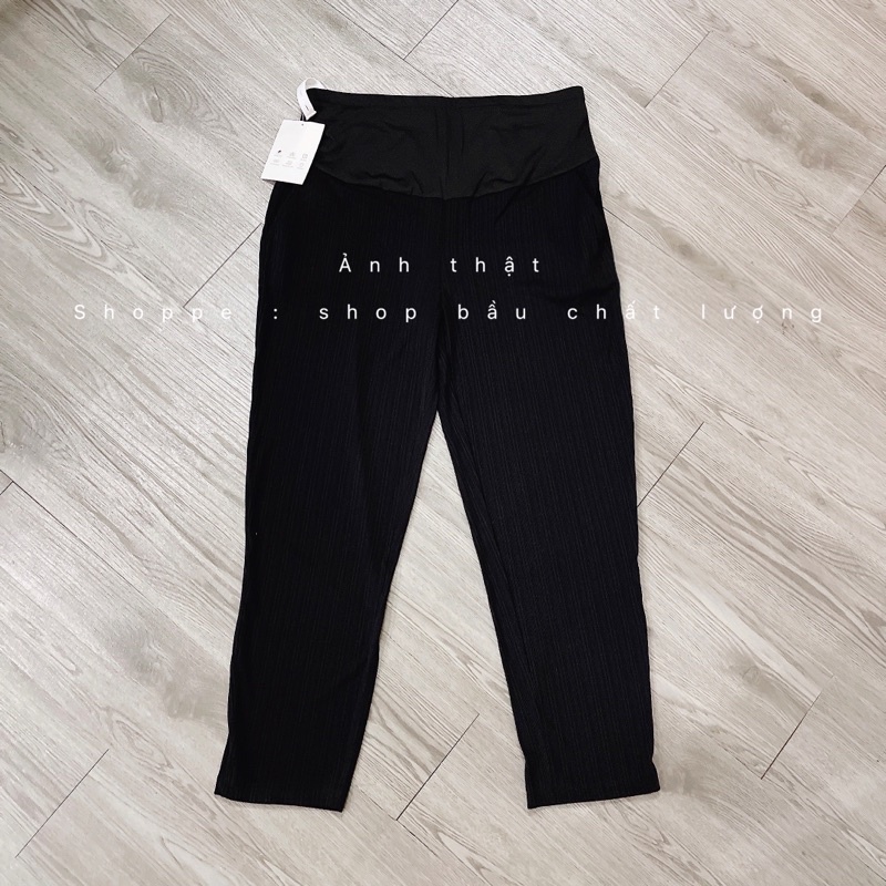 Quần baggy tăm bầu tăm nhũn làm mát thoải mái dài và ngố