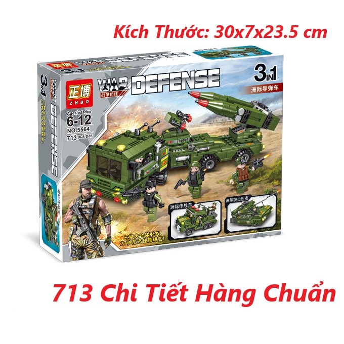 [810 CHI TIẾT-HÀNG CHUẨN] BỘ ĐỒ CHƠI XẾP HÌNH LEGO OTO TÊN LỬA PHÁO PHÒNG KHÔNG