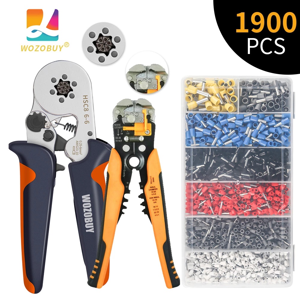 Bộ kìm cắt và tuốt dây WOZOBUY HSC8 6-6/6- 4A đa năng chuyên dụng cao cấp