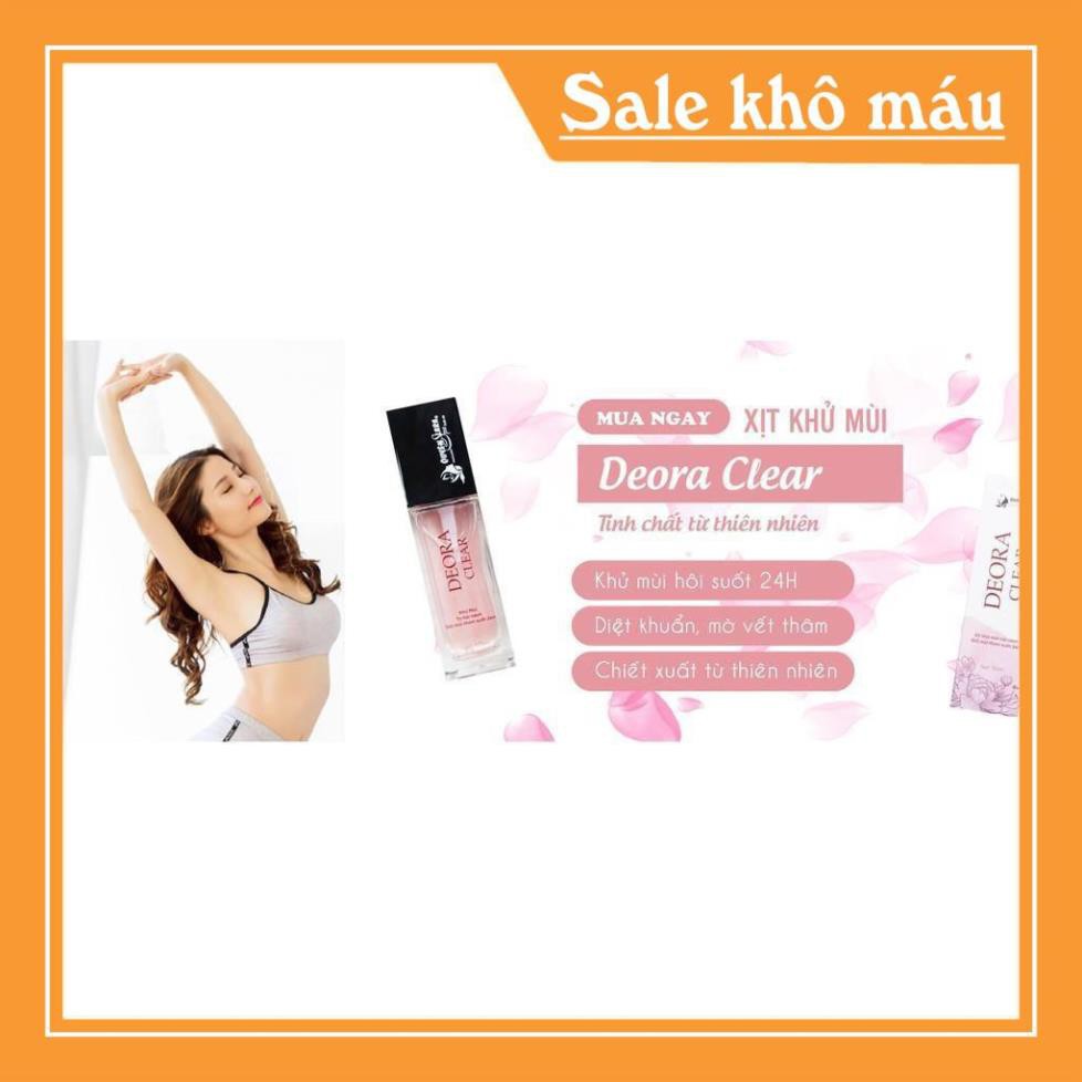 Xịt khử mùi hôi nách Deora Clear -Quyên Lara Khử mùi hôi nách Nhanh chóng,đơn giản,tiết kiệm Giúp giữ mùi thơm suốt 24h