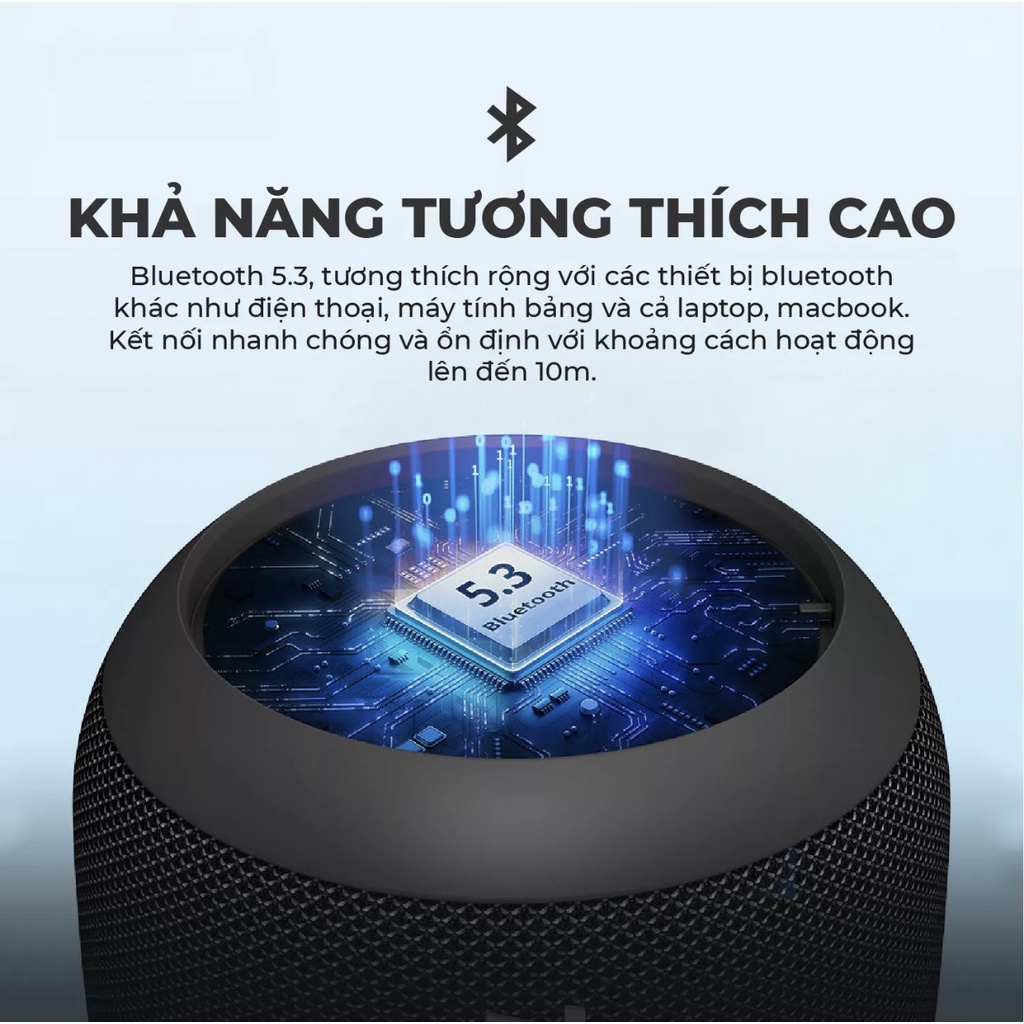 Loa Bluetooth Tronsmart T7 Mini 15W TWS Chống Thấm Nước IPX7 Chế Độ Hỗ Trợ Giọng Nói  - BẢO HÀNH 12 THÁNG