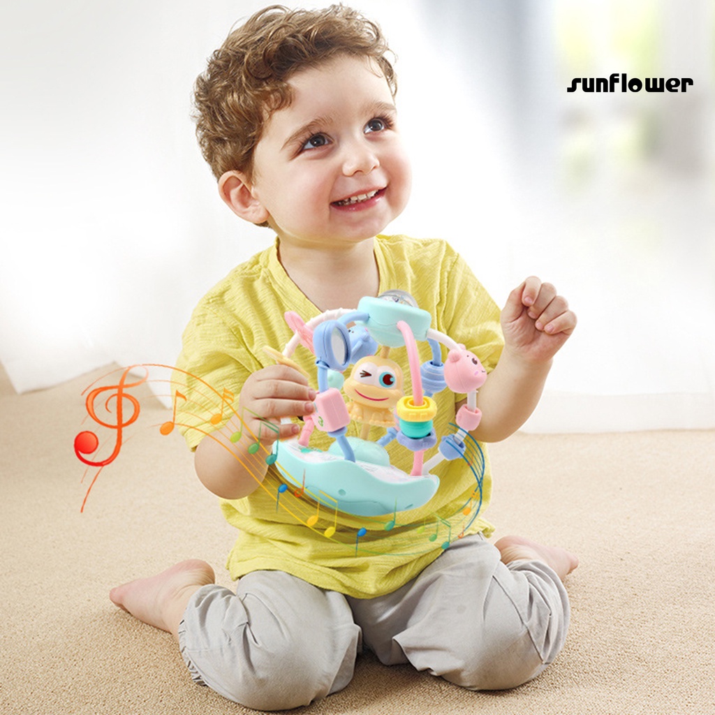 Cartoon Animal Baby Light Music Rattle Ball Hand Bell Educational Playing Toy /YEWJ/