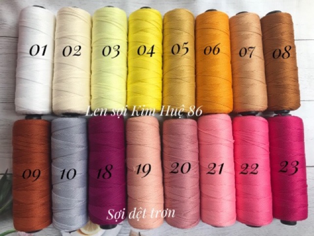 Sợi dệt cotton trơn ( từ màu 41-64)