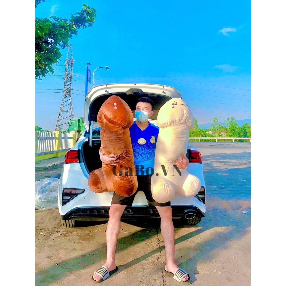 Gấu bông Con Ciu Dài, Kiu Lùn Cảm Xúc Siêu Bự Size 1M, Có Khóa Kéo 100% Gòn. GaBo.VN-Gấu Bông Cao Cấp