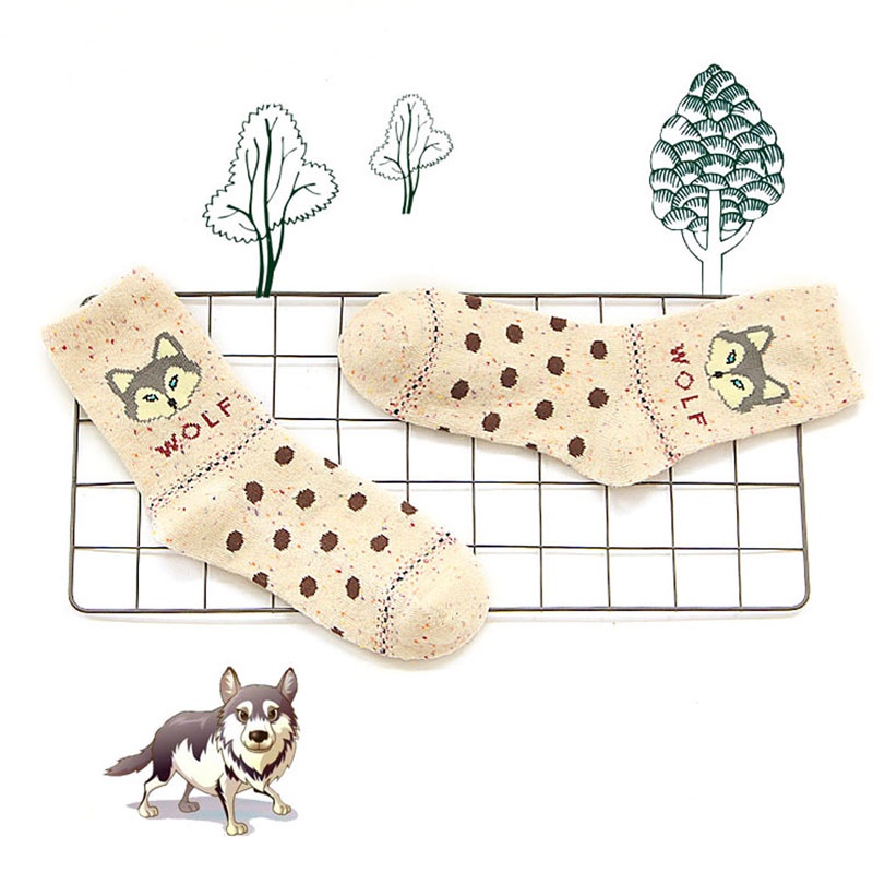 Đôi Vớ Cotton HọA TiếT ĐộNg VậT Dễ Thương ThờI Trang Cho Nữ