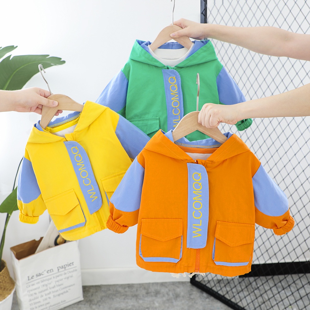 AK17 Size80-120 (6-22kg) Áo khoác bé trai - Kaki 1 lớp thoáng mát Thời trang trẻ Em hàng