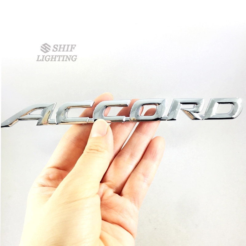 Sticker ABS mạ kim loại crom họa tiết chữ ACCORD trang trí xe hơi độc đáo
