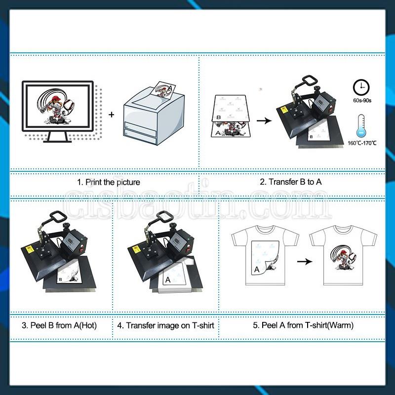 Decal In Áo Khổ A4 xấp 10 tờ
