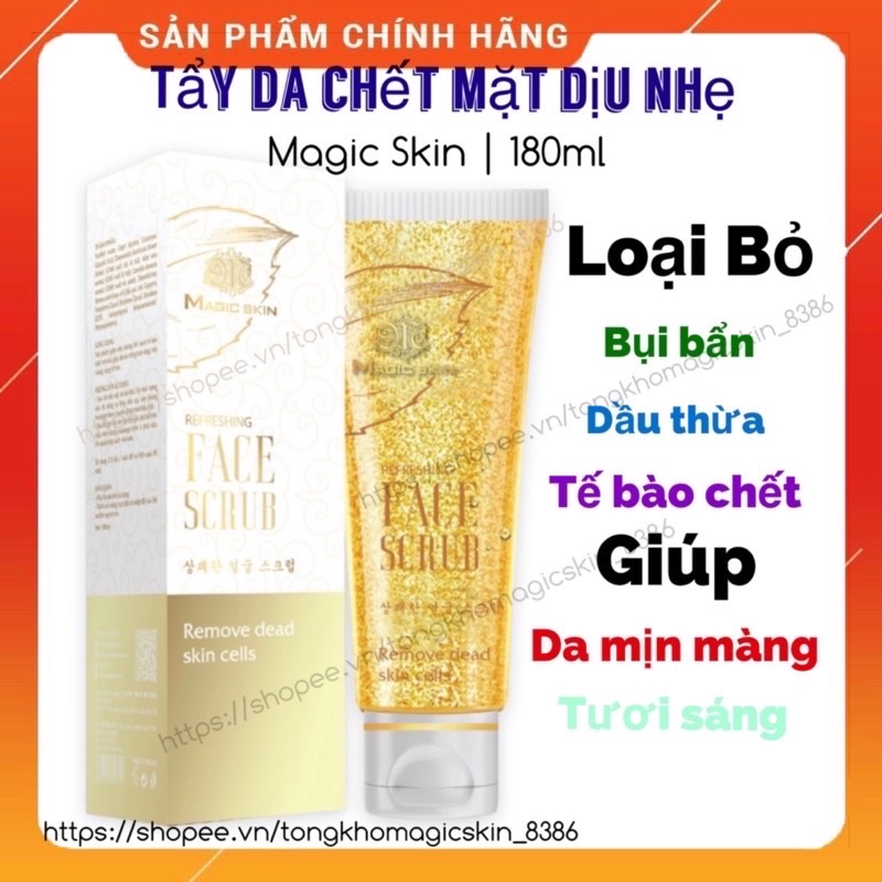 Tẩy da chết dịu nhẹ Magic Skin làm sạch tế bào chết trên da