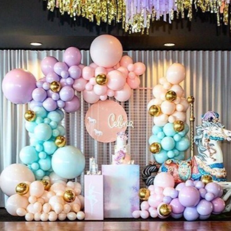 ( Size to 45cm) Bóng pastel trang trí sinh nhật, trang trí phòng cưới, tiệc, party, decor