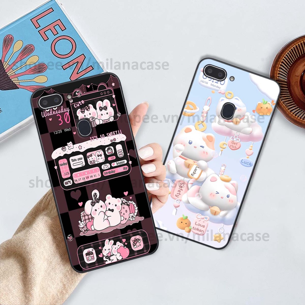 Ốp Realme 1 / 2 hình đồng hồ icon gấu mèo cute cực dễ thương ngộ nghĩnh