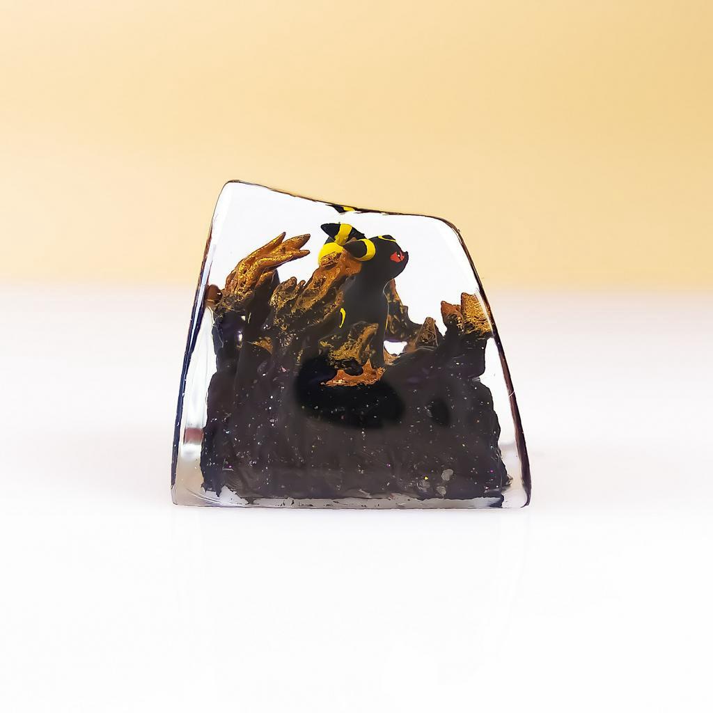 Nút bàn phím Pokemon, nút bàn phím Umbreon , Bàn phím nhân vật hoạt hình - Umbreon keycap, POKÉMON Artisan Keycap