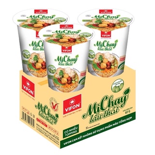 Mì ly chay 67gr VIFON vị lẩu thái nhiều topping (th 24 ly)